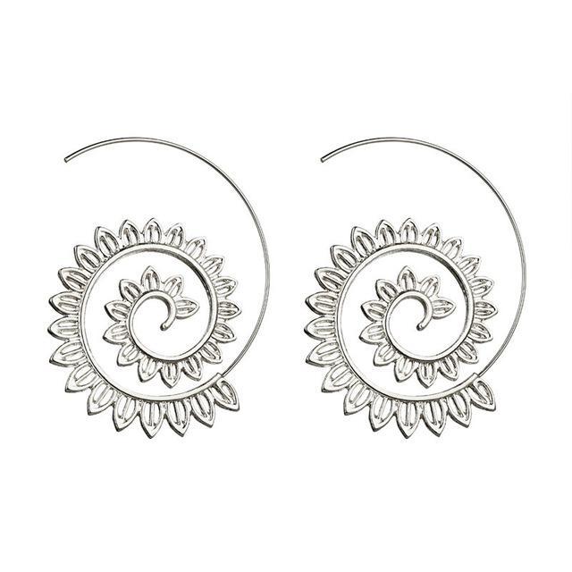 Geometry Round Creole Earrings Hoop Earrings IF ME Official Store EJDY80625