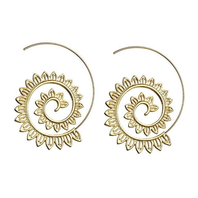 Geometry Round Creole Earrings Hoop Earrings IF ME Official Store EJDY80651