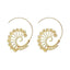 Geometry Round Creole Earrings Hoop Earrings IF ME Official Store EJDY80751