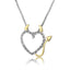 Gold Silver Accent Devil Heart Necklaces Pendant Necklaces Naive sister Official Store