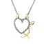 Gold Silver Accent Devil Heart Necklaces Pendant Necklaces Naive sister Official Store