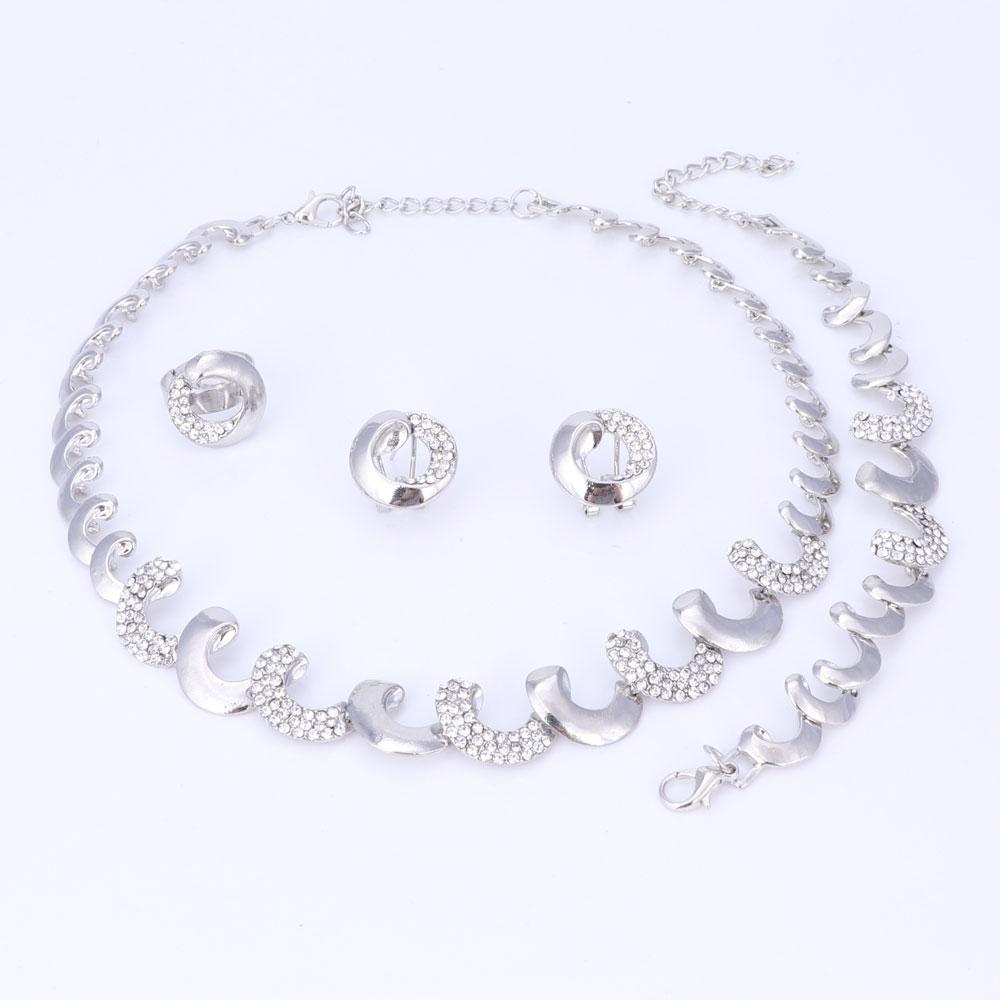 Gold Silver Crystal African Jewelry Sets Bridal Jewelry Sets Carol Jewelry