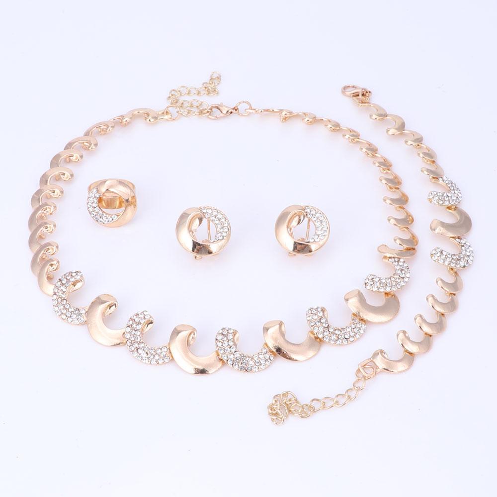 Gold Silver Crystal African Jewelry Sets Bridal Jewelry Sets Carol Jewelry