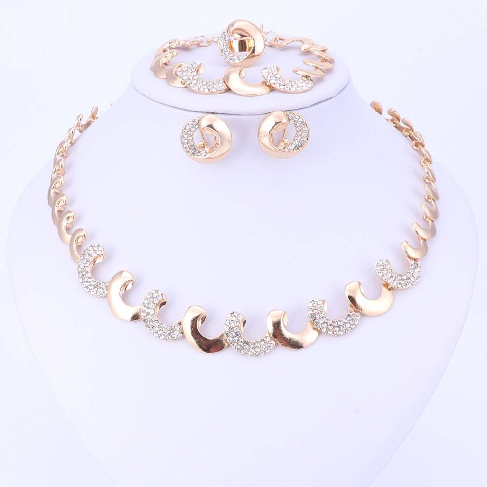 Gold Silver Crystal African Jewelry Sets Bridal Jewelry Sets Carol Jewelry