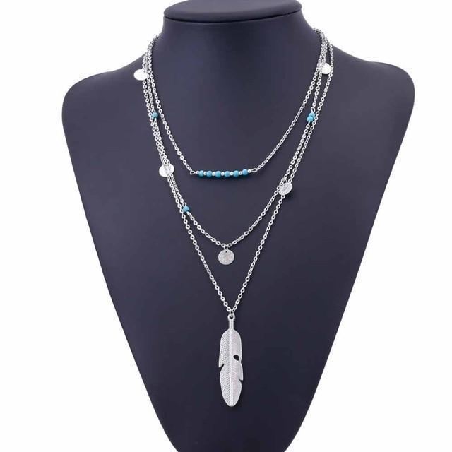 Golden Coin Multilayer Necklace Chain Necklaces IPARAM Official Store N332-2