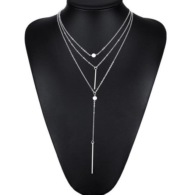 Golden Coin Multilayer Necklace Chain Necklaces IPARAM Official Store N333-2