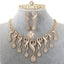 Golden Color Water Drop Bridal Jewelry Set With Blue Stone Bridal Jewelry Sets GUVIVI Official Store F3450