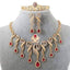 Golden Color Water Drop Bridal Jewelry Set With Blue Stone Bridal Jewelry Sets GUVIVI Official Store F3451