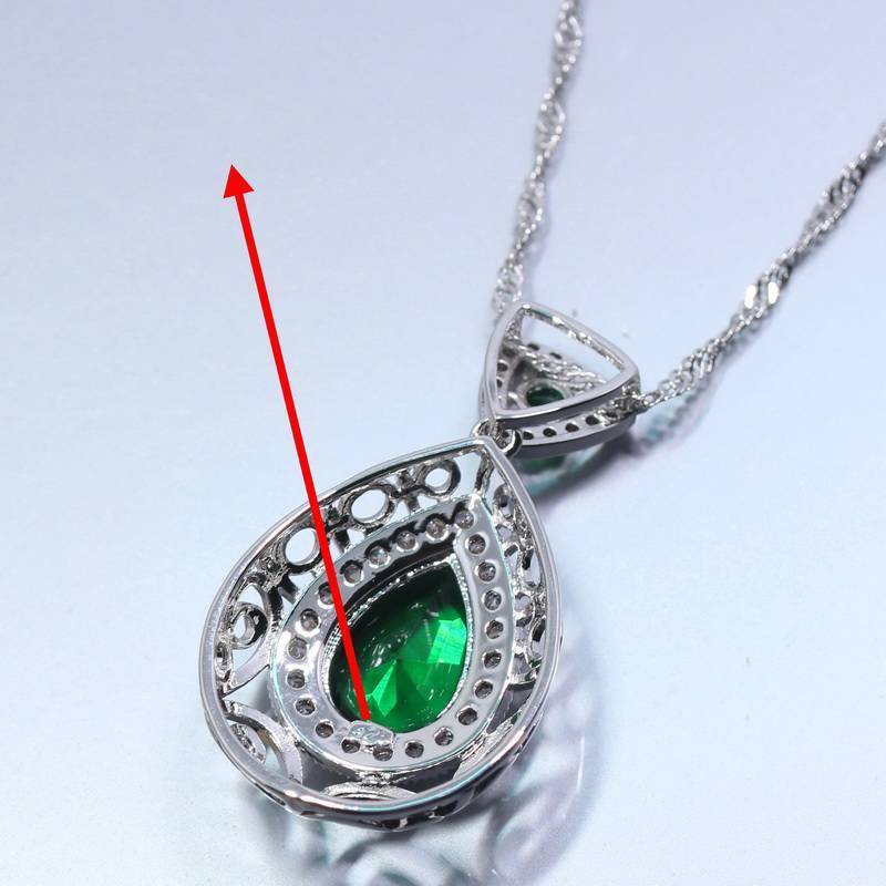 Green Zircon Water Drop Jewelry Set Bridal Jewelry Sets Manny Offcial Store