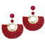 Handmade Big Tassel Earrings Drop Earrings AY Official Store FOF52910