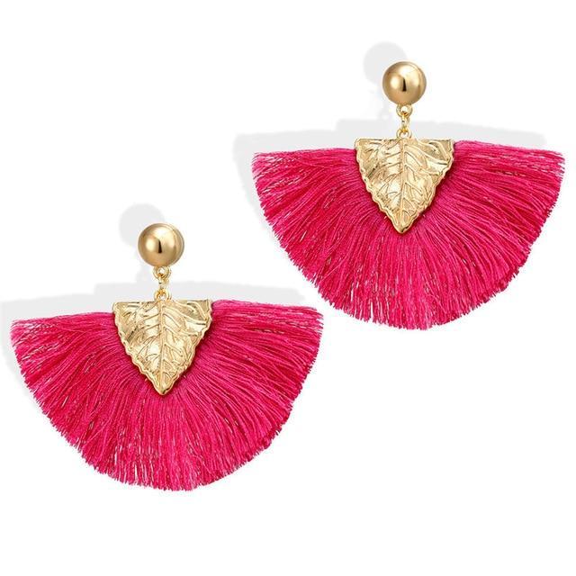 Handmade Big Tassel Earrings Drop Earrings AY Official Store FOF61912