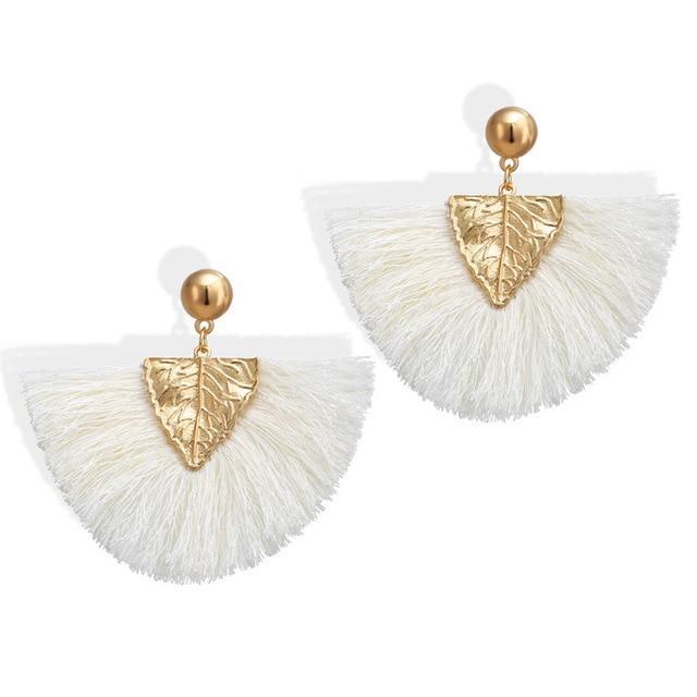 Handmade Big Tassel Earrings Drop Earrings AY Official Store FOF61920