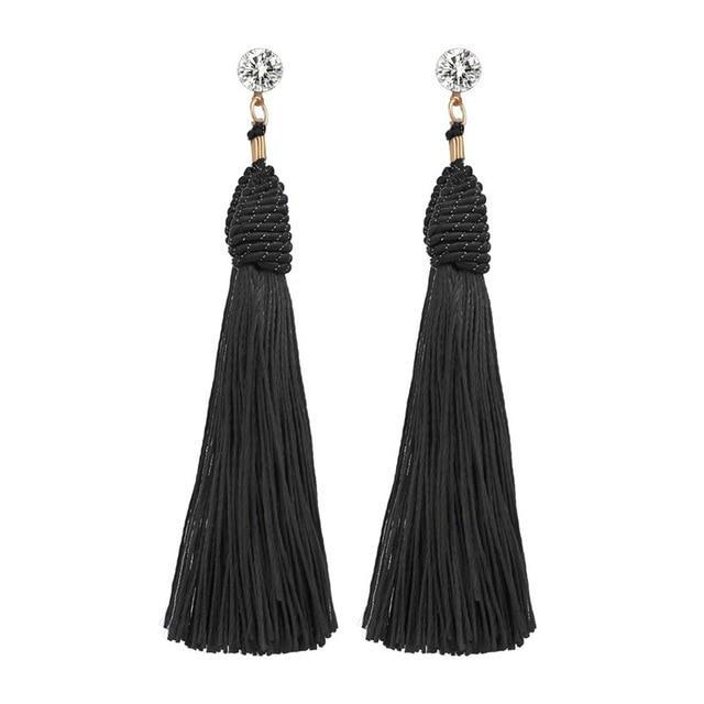 Handmade Big Tassel Earrings Drop Earrings AY Official Store FOF80430