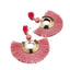 Handmade Big Tassel Earrings Drop Earrings AY Official Store FOF85812