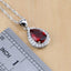 Handmade Drop Shape Jewelry Sets Bridal Jewelry Sets Jack Fashion Jewelry Ring Size 8 Red