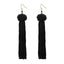 Handmade Long Dangles Earrings Drop Earrings Crazy Feng Official Store black