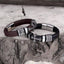 Handmade Weaved Lather Magnetic Cuff Bracelet For Men Cuff Bracelets LKO Official Store