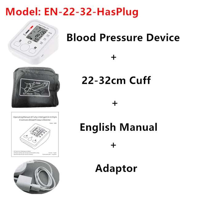 Health Care Automatic Digital Blood Pressure Monitor Blood Pressure JZK Life House Store EN-22-32-HasPlug