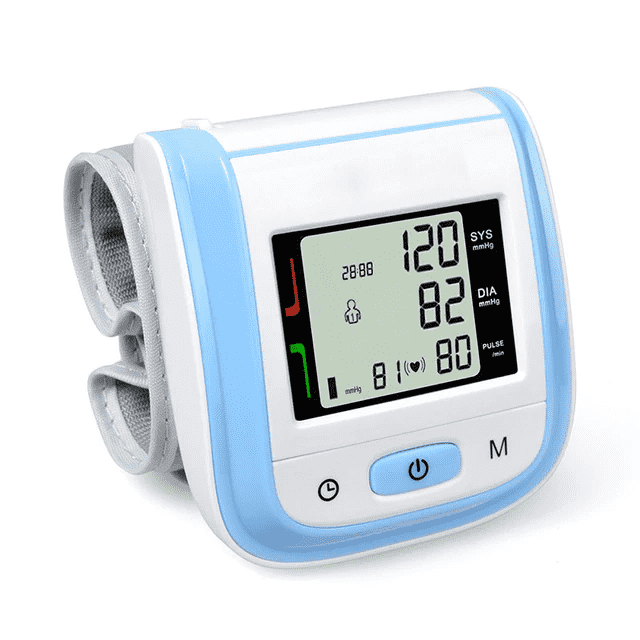 Health Care LCD Digital Portable Wrist Blood Pressure Monitor Blood Pressure ELERA Healthy Store Blue