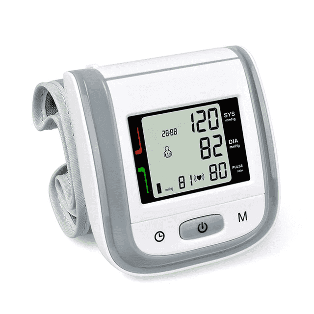 Health Care LCD Digital Portable Wrist Blood Pressure Monitor Blood Pressure ELERA Healthy Store Grey