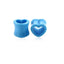 Heart Hollow Ear Gauges Plugs For Women Body Jewelry SWANJO Piercing Store 4MM 6G Blue