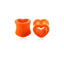 Heart Hollow Ear Gauges Plugs For Women Body Jewelry SWANJO Piercing Store 4MM 6G Orange