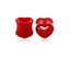 Heart Hollow Ear Gauges Plugs For Women Body Jewelry SWANJO Piercing Store 4MM 6G Red