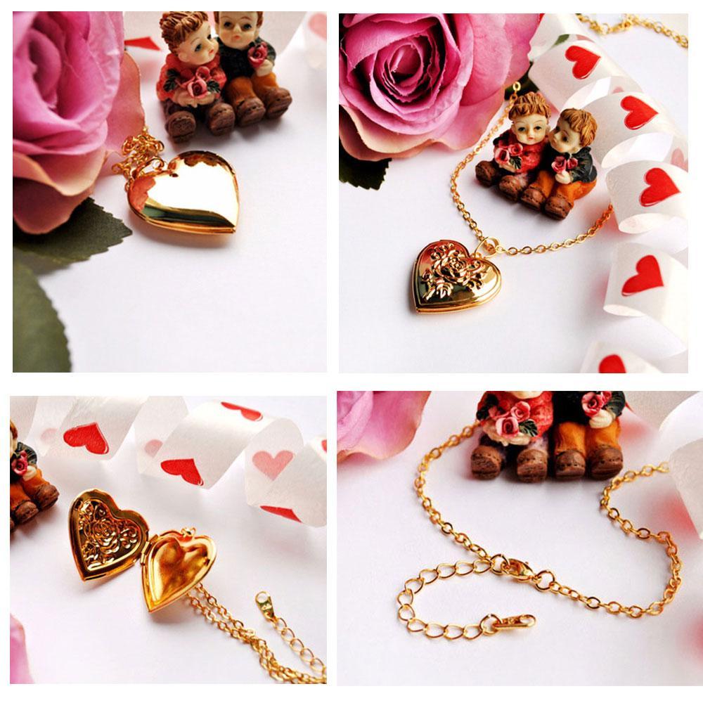 Heart Locket Photo Frame Necklace Pendant Necklaces U 7 Official Store