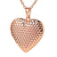 Heart Locket Photo Frame Necklace Pendant Necklaces U 7 Official Store Dotted rose gold