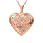 Heart Locket Photo Frame Necklace Pendant Necklaces U 7 Official Store Flower rose gold