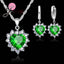 Heart Shaped Crystal Jewelry Sets Bridal Jewelry Sets JEXXI Official Store