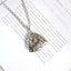 Hollow Printing Triangle Necklace Pendant Necklaces flowery fire Official Store
