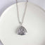 Hollow Printing Triangle Necklace Pendant Necklaces flowery fire Official Store