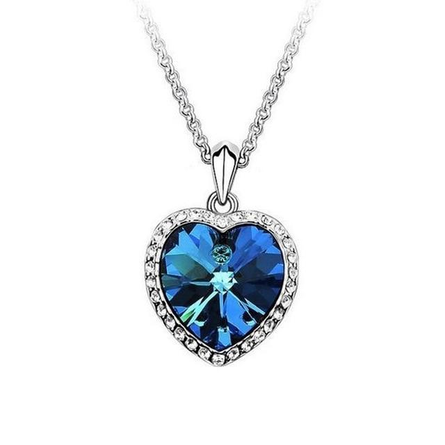 Hollow Printing Triangle Necklace Pendant Necklaces flowery fire Official Store Heart