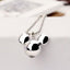 Hollow Printing Triangle Necklace Pendant Necklaces flowery fire Official Store Silver