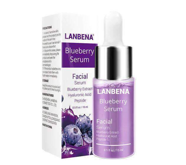 Hyaluronic Acid Serum Anti-Aging Skin Care Acne Treatment Serum LANBENA Official Store Blueberry