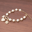 Imitation Pearl Beads Clasp Bracelet With Hanging D Crystal Strand Bracelets chencheng Store Photo Color