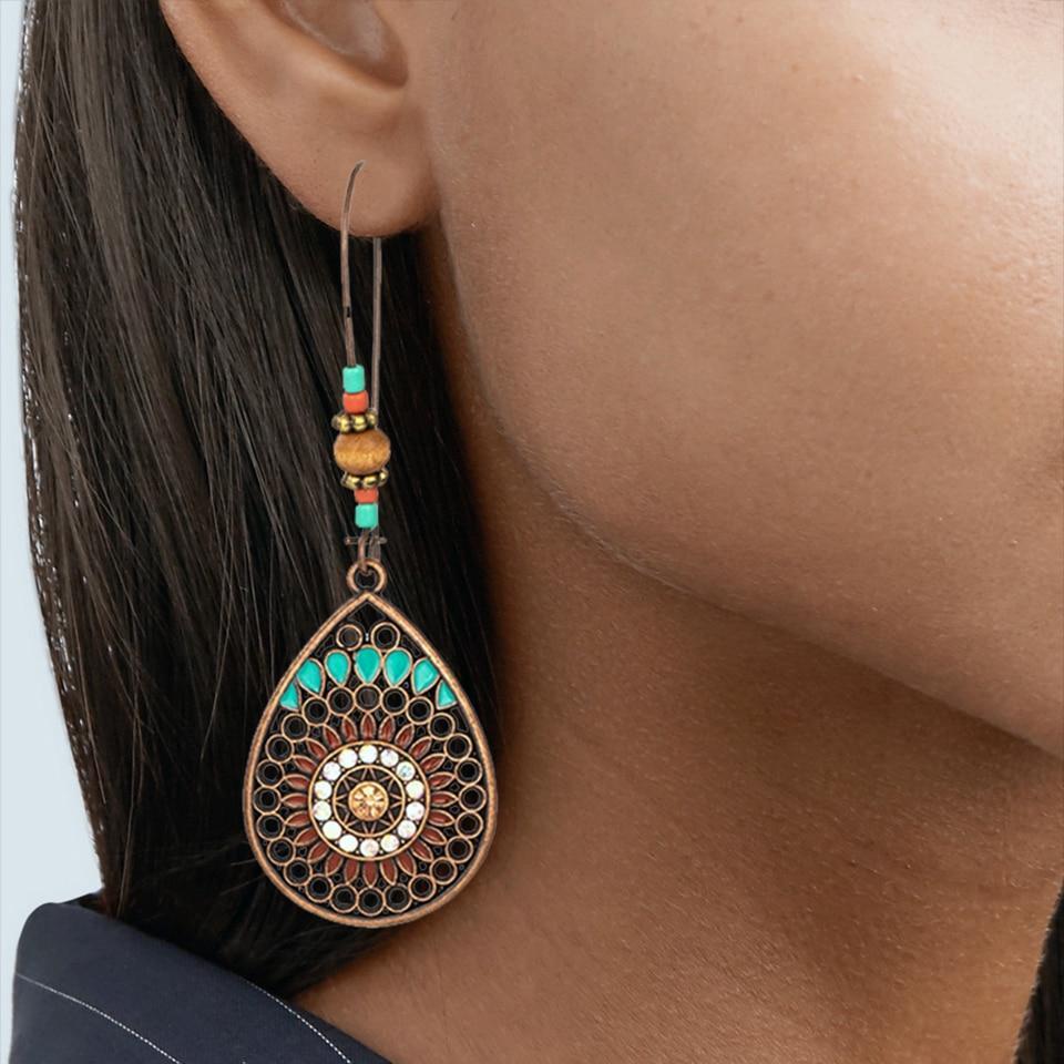 India Ethnic Water Drip Earrings Drop Earrings Shine Lives Store