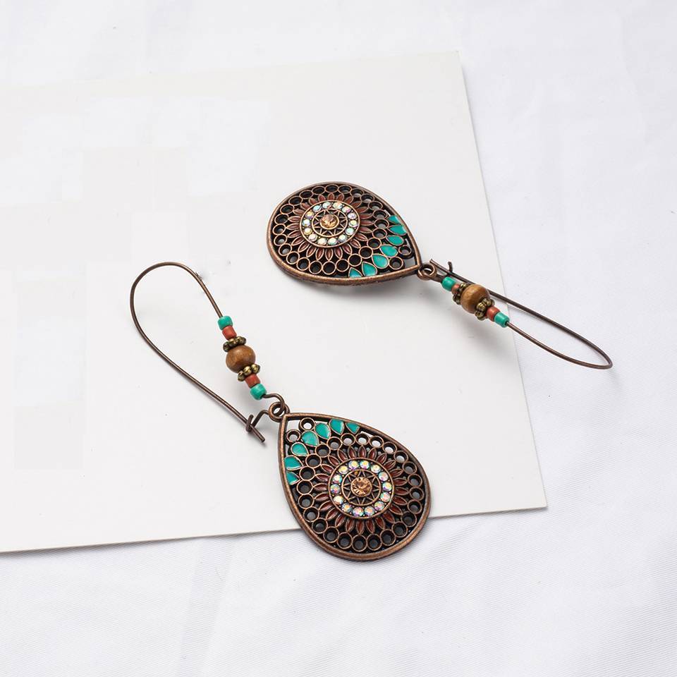 India Ethnic Water Drip Earrings Drop Earrings Shine Lives Store