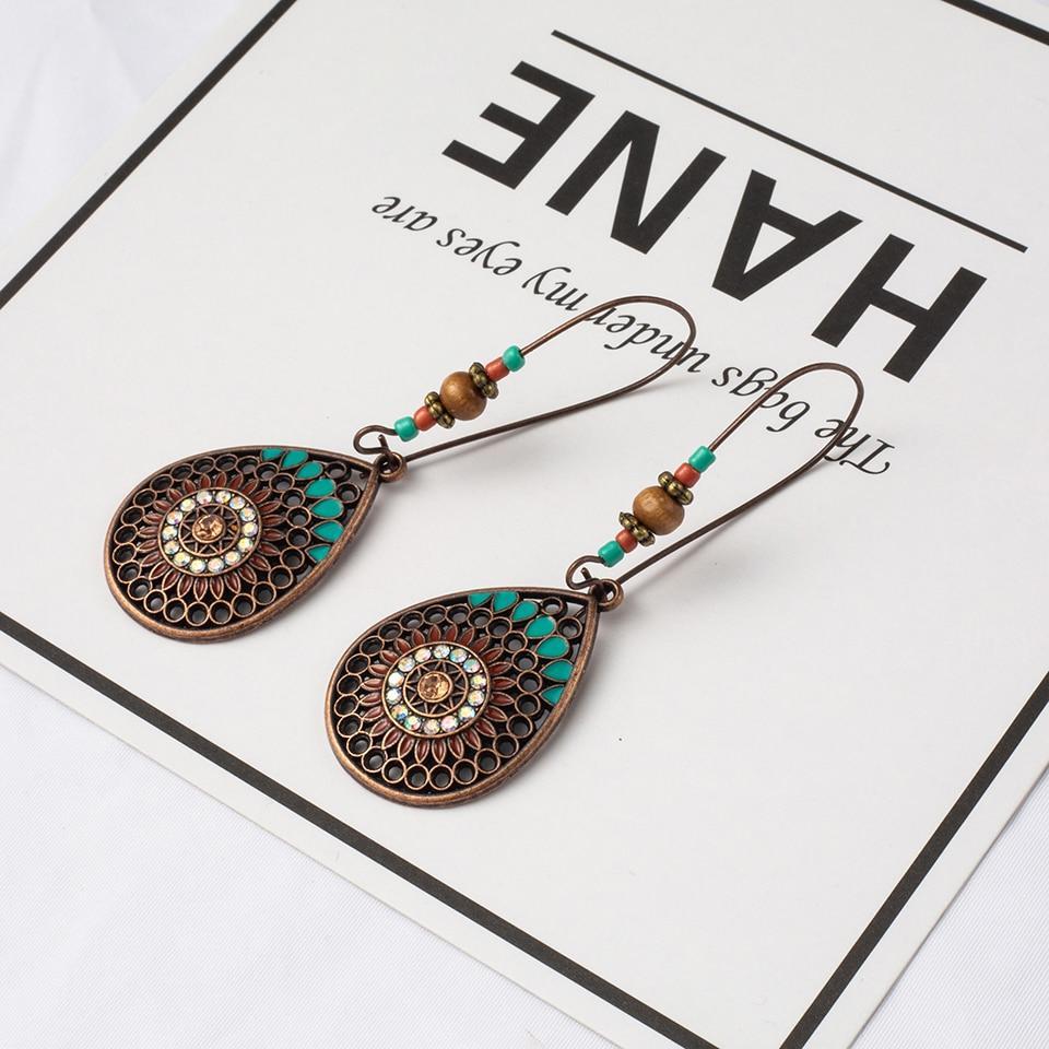 India Ethnic Water Drip Earrings Drop Earrings Shine Lives Store