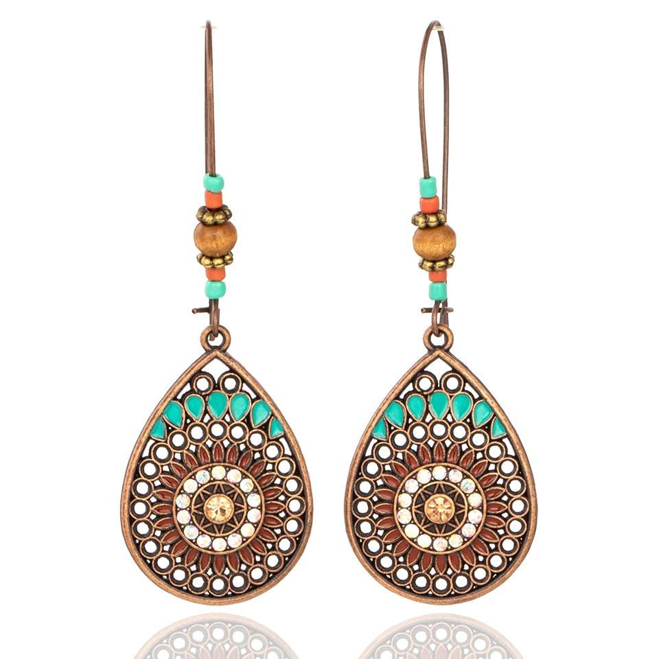 India Ethnic Water Drip Earrings Drop Earrings Shine Lives Store