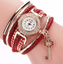 Key Pendant Rivets Band Fashion Bracelet Watch For Women Women's Watches Doge Watches Store Red
