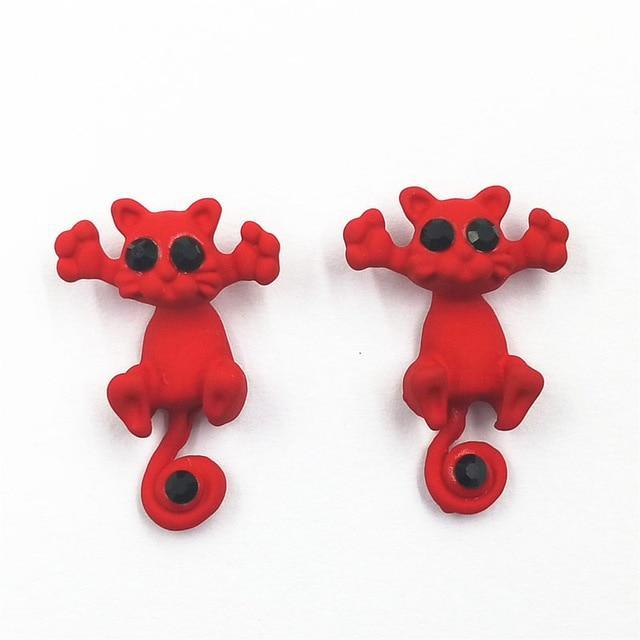 Kitten Animal Stud Earrings Stud Earrings bigtreeonline Store Old Rose