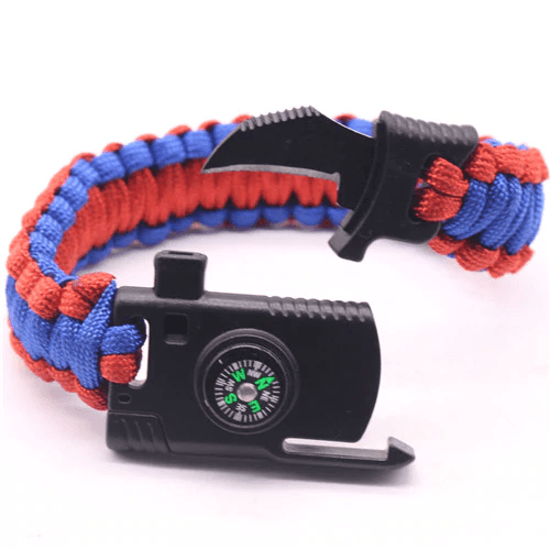 Knife Compass Emergency Rope Bracelets for Women Wrap Bracelets David Kabel Official Store L 23cm