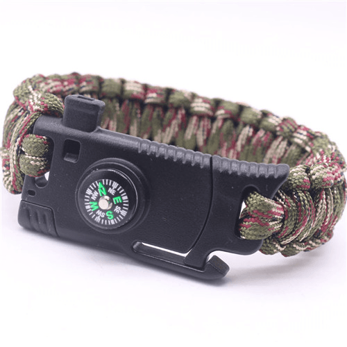 Knife Compass Emergency Rope Bracelets for Women Wrap Bracelets David Kabel Official Store M 23cm