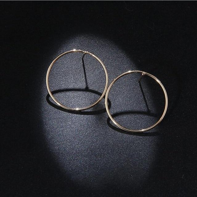 Korean Fashion Circle Hoop Earrings Hoop Earrings RscvonM Official Store C1120-Gold