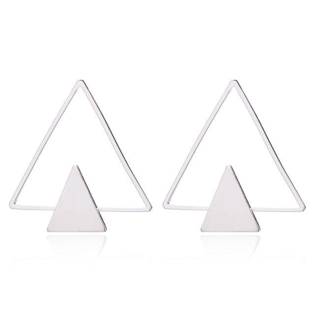 Korean Fashion Long Asymmetry Earrings Drop Earrings xiyanike Official Store Silver15