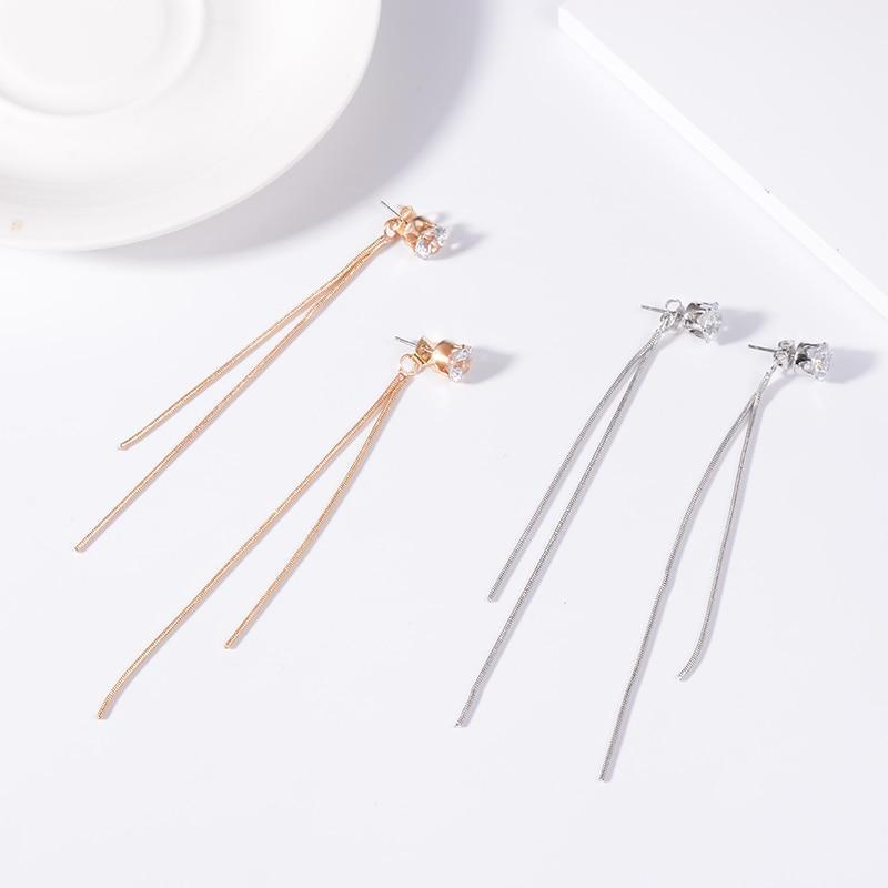 Korean Long Snake Chain Earring Drop Earrings SUKI Official Store Store