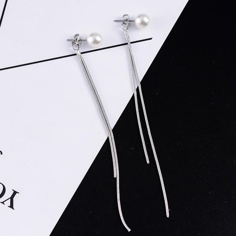 Korean Long Snake Chain Earring Drop Earrings SUKI Official Store Store