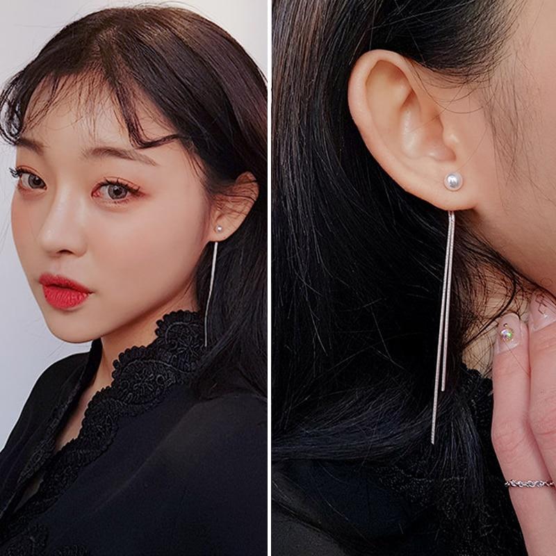 Korean Long Snake Chain Earring Drop Earrings SUKI Official Store Store
